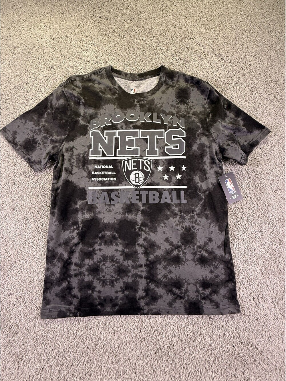 NWT NBA Apparel Brooklyn Nets Men’s T Shirt Size Large Black, Gray